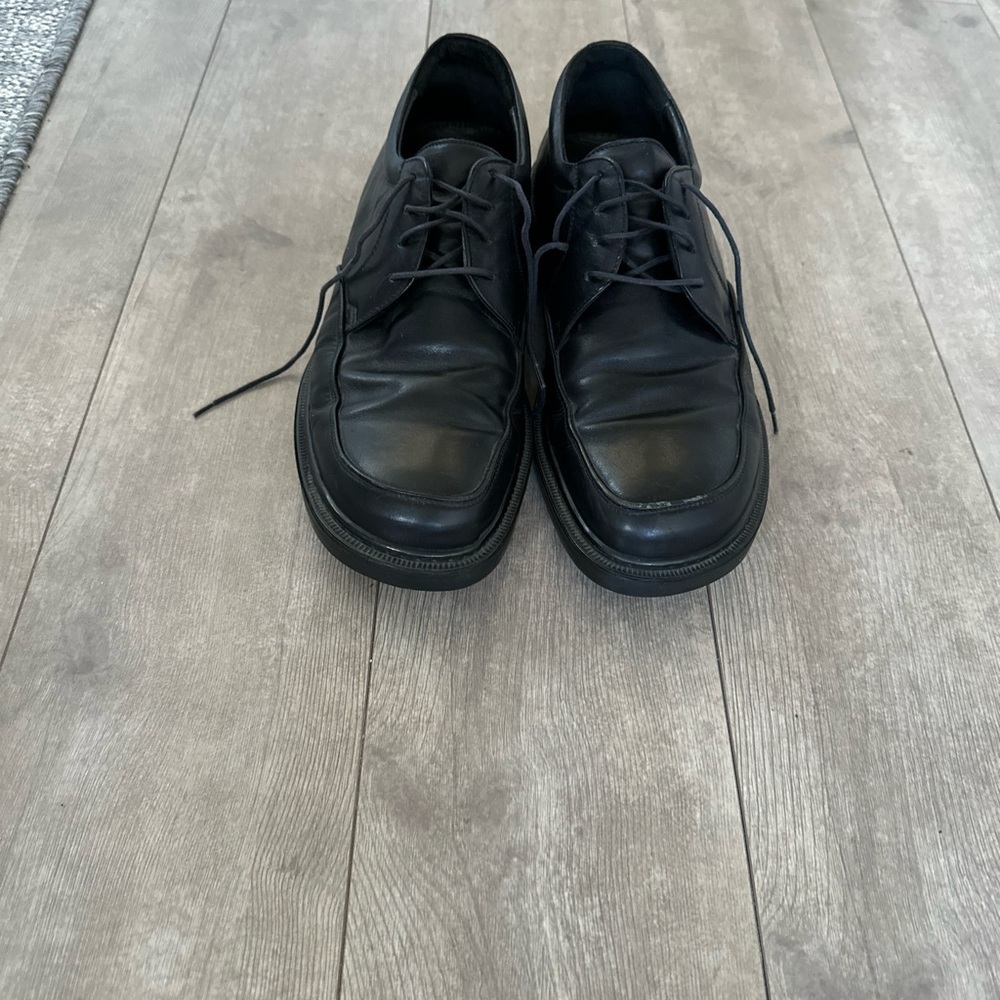 Mens Bostonian Strada Skywalk Black Leather Heavy Dress Shoes 12 Made Italy - Picture 13 of 14